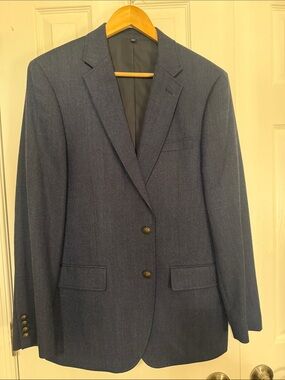 Jcrew Men's Navy Blue University Blazer- 40R Thompson -Nautical buttons